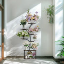 GobekUsa Compact Tree Design Plant Stand with Multiple Shelves