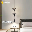 GobekUsa Cone Pendant Light 17W Black White Industrial Kitchen Island Bedside Lamp