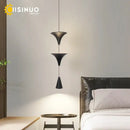 GobekUsa Cone Pendant Light 17W Black White Industrial Kitchen Island Bedside Lamp