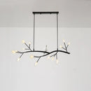 GobekUsa Contemporary Acrylic LED Pendant Light with Bird Decoration - Branch Dining Room Island Lamp Kit