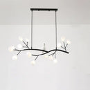 GobekUsa Contemporary Acrylic LED Pendant Light with Bird Decoration - Branch Dining Room Island Lamp Kit