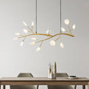 GobekUsa Contemporary Acrylic LED Pendant Light with Bird Decoration - Branch Dining Room Island Lamp Kit