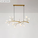 GobekUsa Contemporary Acrylic LED Pendant Light with Bird Decoration - Branch Dining Room Island Lamp Kit