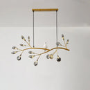 GobekUsa Contemporary Acrylic LED Pendant Light with Bird Decoration - Branch Dining Room Island Lamp Kit