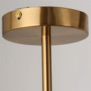 GobekUsa Contemporary Black and Gold Chandelier - White Glass Ball