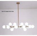 GobekUsa Contemporary Black and Gold Chandelier - White Glass Ball