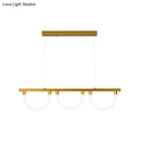 GobekUsa Contemporary Black/Gold Kitchen Island Lamp - Acrylic Semicircle Design (3 Lights)