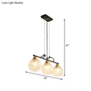 GobekUsa Contemporary Black Hanging Chandelier with Clear/Prismatic Glass, 3/4 Bulbs - Modern Pendant Light Kit for Dining Hall