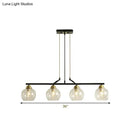 GobekUsa Contemporary Black Hanging Chandelier with Clear/Prismatic Glass, 3/4 Bulbs - Modern Pendant Light Kit for Dining Hall
