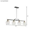 GobekUsa Contemporary Black Hanging Chandelier with Clear/Prismatic Glass, 3/4 Bulbs - Modern Pendant Light Kit for Dining Hall