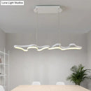 GobekUsa Contemporary Black/White LED Pendant Island Light with Cloud-Like Metal Frame