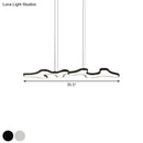 GobekUsa Contemporary Black/White LED Pendant Island Light with Cloud-Like Metal Frame