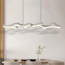 GobekUsa Contemporary Black/White LED Pendant Island Light with Cloud-Like Metal Frame