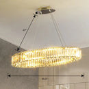 GobekUsa Contemporary Clear Crystal Prism Hanging Lamp for Dining Table - Island Light with K9 Crystals