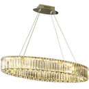 GobekUsa Contemporary Clear Crystal Prism Hanging Lamp for Dining Table - Island Light with K9 Crystals