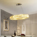 GobekUsa Contemporary Clear Crystal Prism Hanging Lamp for Dining Table - Island Light with K9 Crystals
