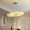 GobekUsa Contemporary Clear Crystal Prism Hanging Lamp for Dining Table - Island Light with K9 Crystals
