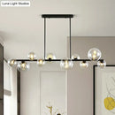 GobekUsa Contemporary Clear Glass Bubble Island Lamp - Stylish Ceiling Light for Dining Room