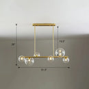 GobekUsa Contemporary Clear Glass Bubble Island Lamp - Stylish Ceiling Light for Dining Room