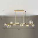 GobekUsa Contemporary Clear Glass Bubble Island Lamp - Stylish Ceiling Light for Dining Room