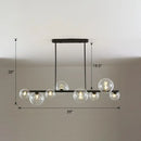 GobekUsa Contemporary Clear Glass Bubble Island Lamp - Stylish Ceiling Light for Dining Room