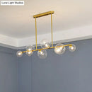 GobekUsa Contemporary Clear Glass Bubble Island Lamp - Stylish Ceiling Light for Dining Room