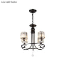 GobekUsa Contemporary Crystal Chandelier - 4/6/8 Lights Circle Hanging Light in Black for Bedroom
