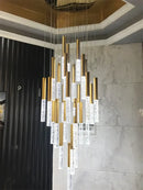 GobekUsa Contemporary Crystal Chandelier for Large Staircase