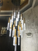 GobekUsa Contemporary Crystal Chandelier for Large Staircase