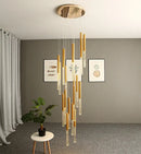 GobekUsa Contemporary Crystal Chandelier for Large Staircase