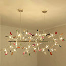 GobekUsa Contemporary Firefly Metal Pendant Light with Round Canopy for Living Room - Island Lighting Solution