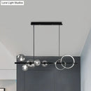 GobekUsa Contemporary Glass Island Lamp: 7-Head Hanging Light for Dining Room