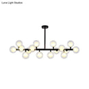 GobekUsa Contemporary Glass Orb Island Lamp - 16 Heads Ceiling Light for Living Room