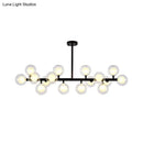 GobekUsa Contemporary Glass Orb Island Lamp - 16 Heads Ceiling Light for Living Room