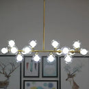 GobekUsa Contemporary Glass Orb Island Lamp - 16 Heads Ceiling Light for Living Room