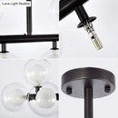 GobekUsa Contemporary Glass Orb Island Lamp - 16 Heads Ceiling Light for Living Room