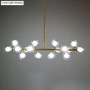 GobekUsa Contemporary Glass Orb Island Lamp - 16 Heads Ceiling Light for Living Room