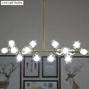 GobekUsa Contemporary Glass Orb Island Lamp - 16 Heads Ceiling Light for Living Room