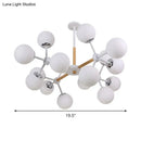 GobekUsa Contemporary Globe Chandelier - White Glass, 9/12/16 Head Dining Room Hanging Light Kit