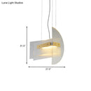 GobekUsa Contemporary Gold Geometric Chandelier: Clear Glass LED Hanging Light Fixture for Dining Room
