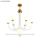 GobekUsa Contemporary Gold Glass Spherical Ceiling Chandelier with 5/7 Bulbs