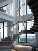 GobekUsa Contemporary Horn Chandelier: Restaurant & Living Room Ceiling Pendant Lighting