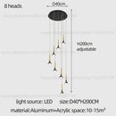 GobekUsa Contemporary Horn Chandelier: Restaurant & Living Room Ceiling Pendant Lighting