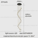 GobekUsa Contemporary Horn Chandelier: Restaurant & Living Room Ceiling Pendant Lighting