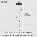 GobekUsa Contemporary Horn Chandelier: Restaurant & Living Room Ceiling Pendant Lighting