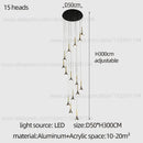 GobekUsa Contemporary Horn Chandelier: Restaurant & Living Room Ceiling Pendant Lighting