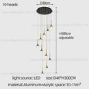 GobekUsa Contemporary Horn Chandelier: Restaurant & Living Room Ceiling Pendant Lighting