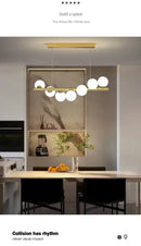 GobekUsa Contemporary LED Glass Chandelier for Home Lighting