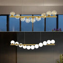 GobekUsa Contemporary LED Glass Chandelier for Home Lighting