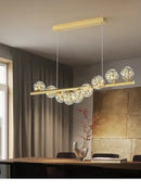 GobekUsa Contemporary LED Glass Chandelier for Home Lighting
